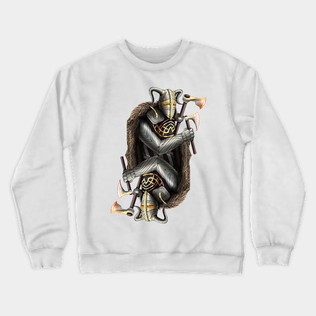 Futuristic viking Crewneck Sweatshirt by TimeSkiff